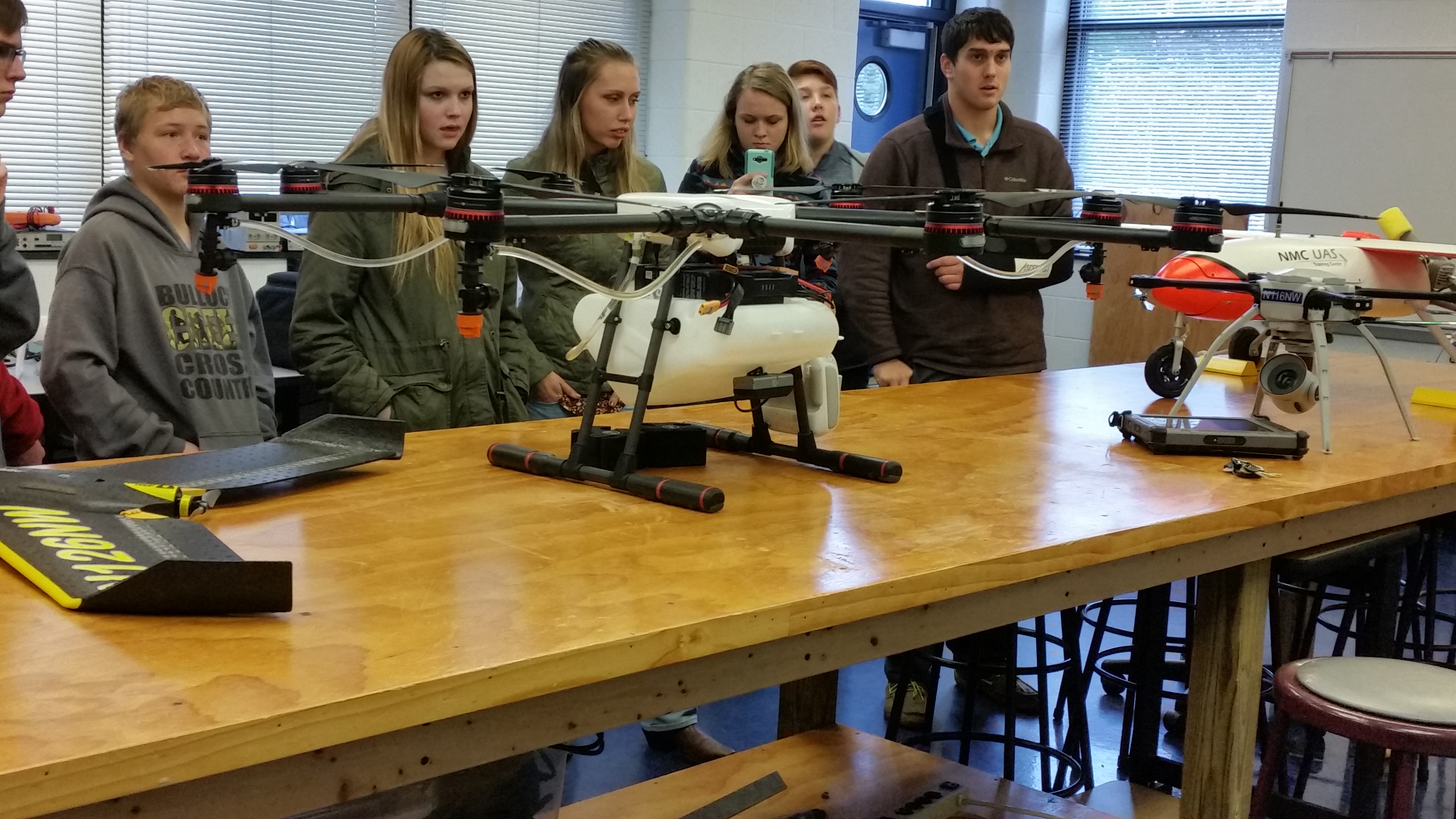 Viewing drone laboratory at Northwestern Michigan College